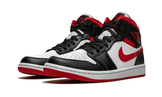 Air Jordan 1 Mid White Black Red
