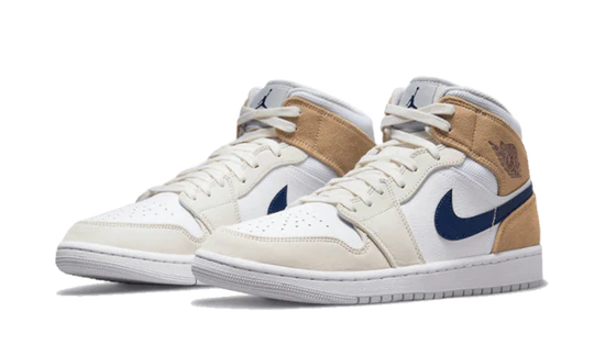 Air Jordan 1 Mid Tan Suede Navy