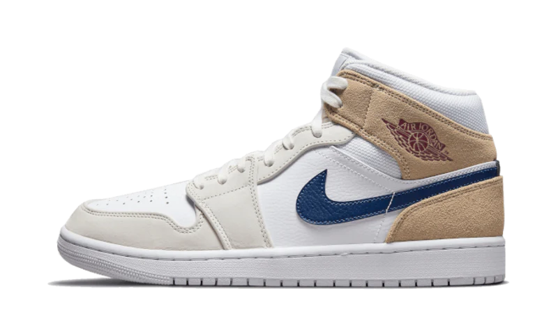 Air Jordan 1 Mid Tan Suede Navy