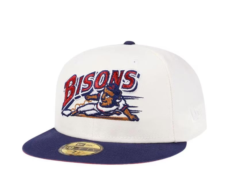 New Era Buffalo Bisons Metallic Cream Two Tone Edition 59Fifty Fitted Gorra