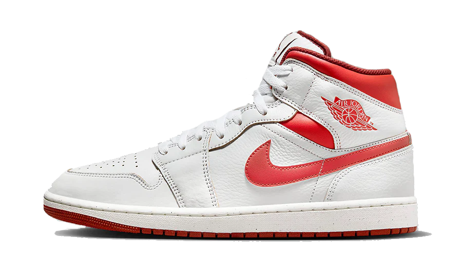 Air Jordan 1 Mid SE White Dune Red