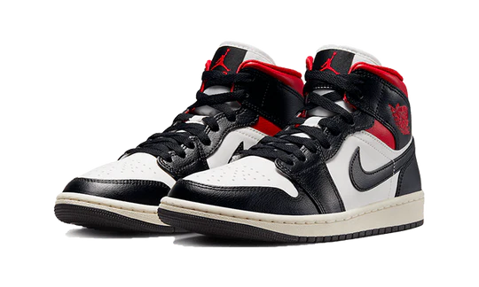 Air Jordan 1 Mid Black Gym Red
