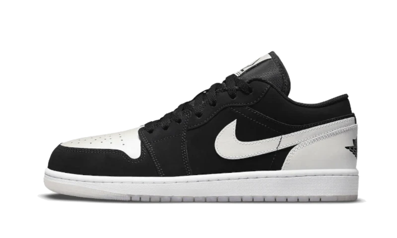 Air Jordan 1 Low Black White Diamond