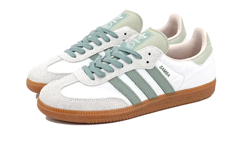 Adidas Samba OG Silver Green Putty Mauve (Women's)