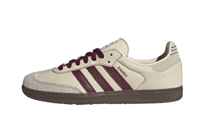 Adidas Samba OG Wonder White Maroon