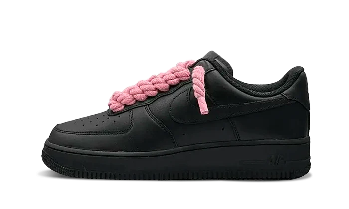 Nike Air Force 1 Rope Laces Black Pink